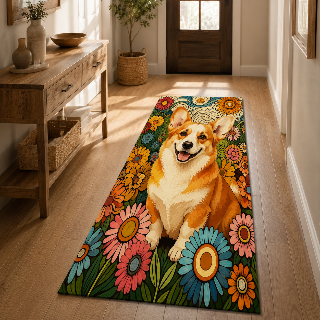 Custom Photo Dog Area Rug | Gift For Dog Lovers