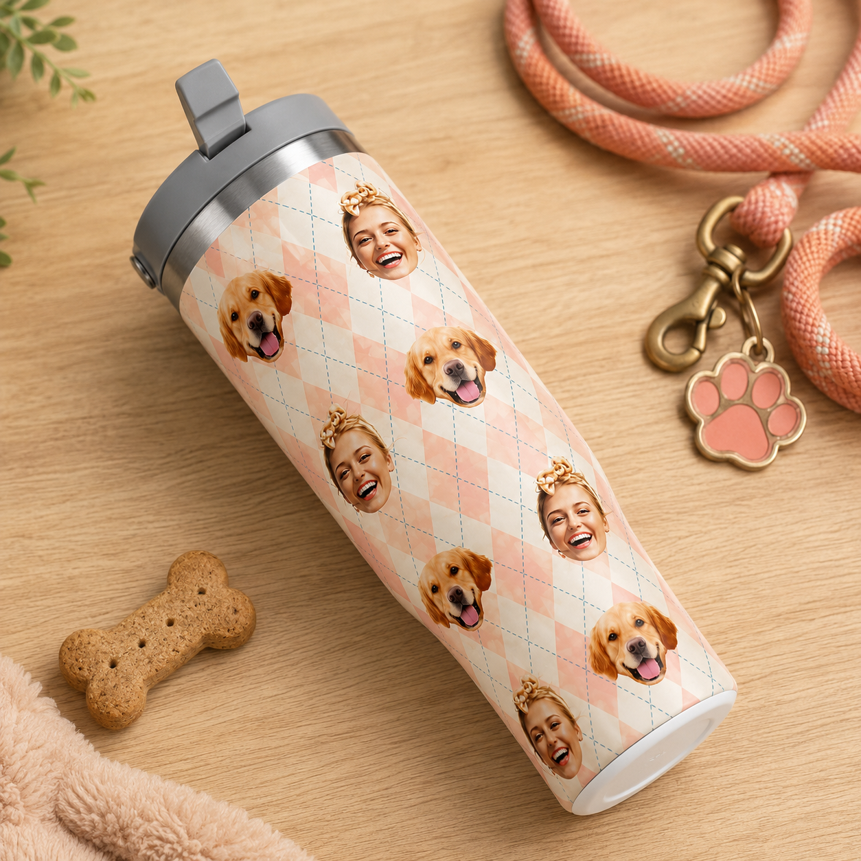 Custom Photo Dog 30oz Tumbler | Gift For Dog Lovers | Pet Lover Gifts TOM99