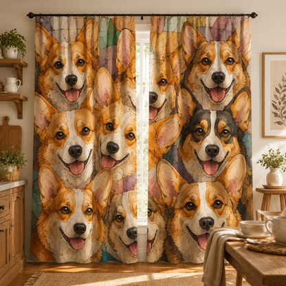 Custom Photo Dog Window Curtain | Gift For Dog Lover