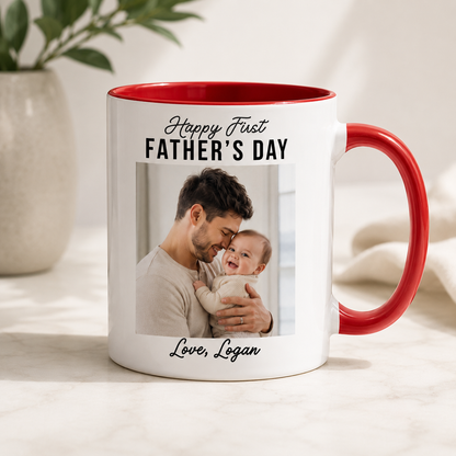 Custom Photo Become My Daddy Mug, Personalized Mug Mug For Husband Dad Grandfather TOM99