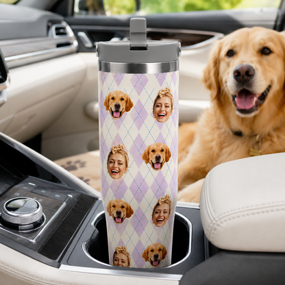 Custom Photo Dog 30oz Tumbler | Gift For Dog Lovers | Pet Lover Gifts TOM99