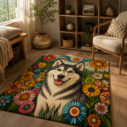 Custom Photo Dog Area Rug | Gift For Dog Lovers