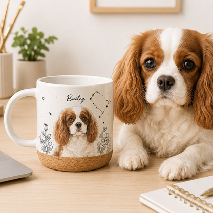 Custom Photo Dog Mom 12oz Cork Mug | Gift For Dog Lovers | Pet Lover Gifts TOM99