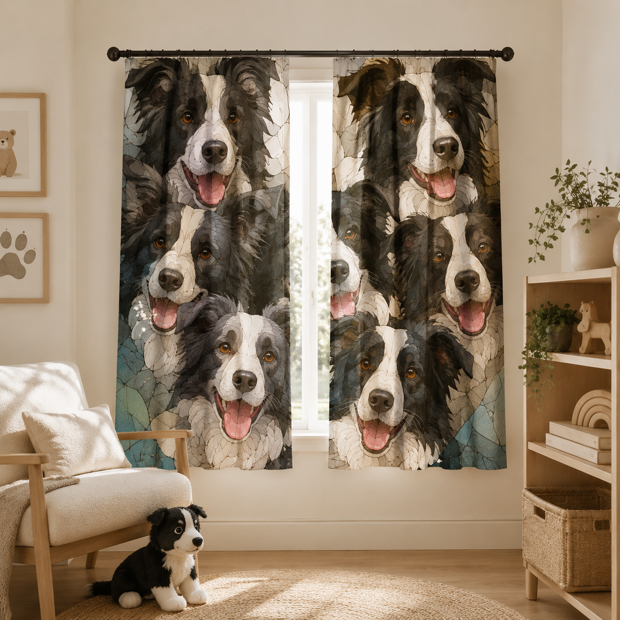 Custom Photo Dog Window Curtain | Gift For Dog Lover