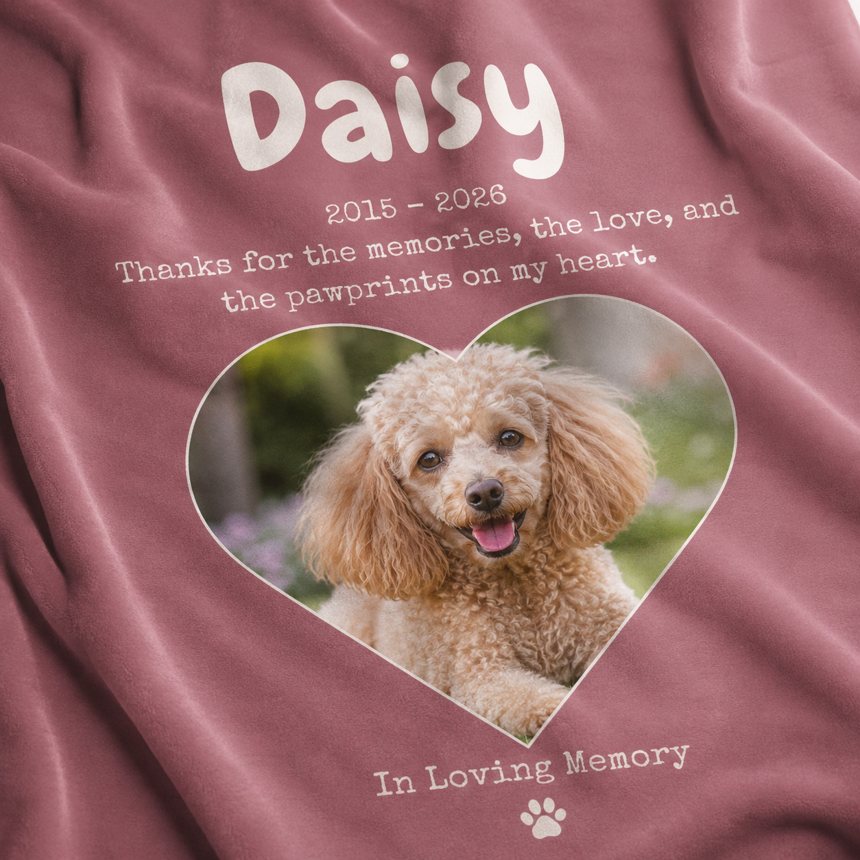 Custom Photo Dog Thank For The Memories Blanket | Personalized Dog Lovers Gifts | Gift For Dog Lovers TOM99