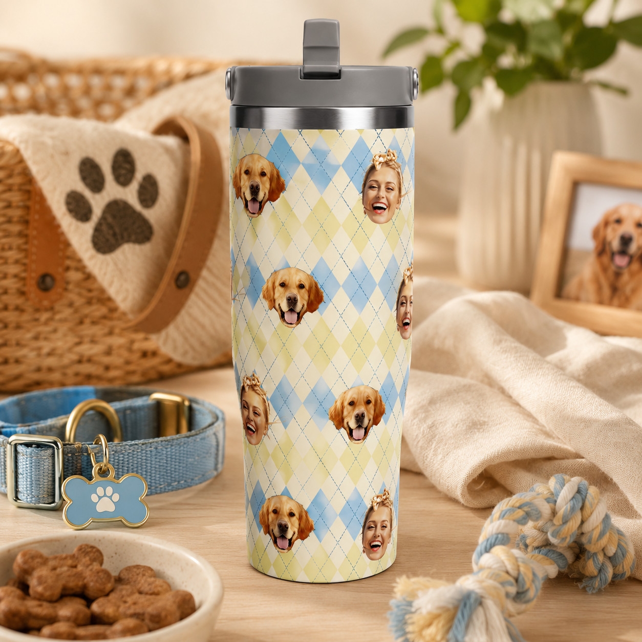 Custom Photo Dog 30oz Tumbler | Gift For Dog Lovers | Pet Lover Gifts TOM99