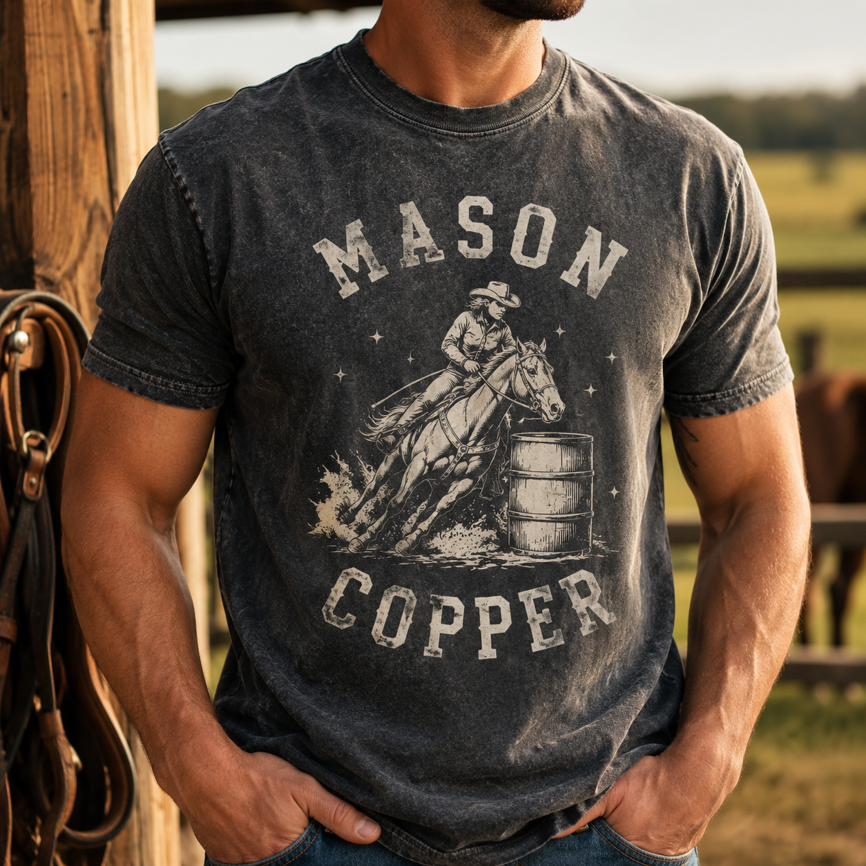 Custom Photo Ride Horse Wash T-Shirt | Personalized Horse Lover Shirt | Gift For Horse Lovers TOM99