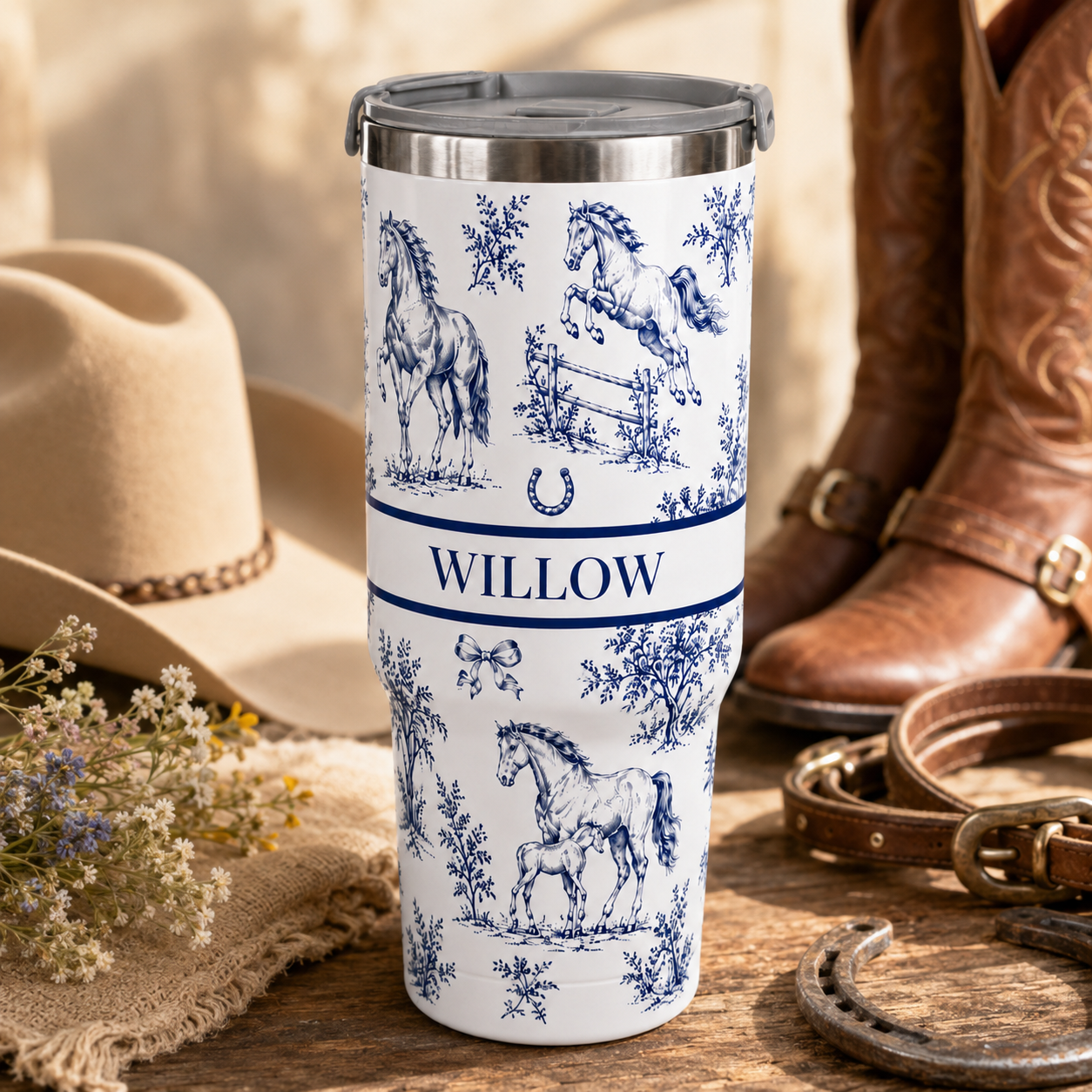 Custom Photo Horse 30oz Tumbler | Gift For Horse Lovers | Pet Lover Gifts TOM99