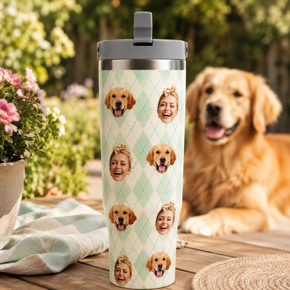 Custom Photo Dog 30oz Tumbler | Gift For Dog Lovers | Pet Lover Gifts TOM99