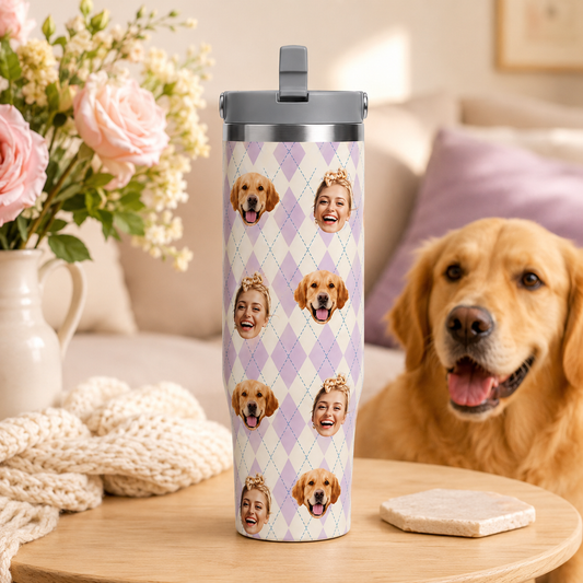 Custom Photo Dog 30oz Tumbler | Gift For Dog Lovers | Pet Lover Gifts TOM99