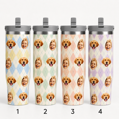 Custom Photo Dog 30oz Tumbler | Gift For Dog Lovers | Pet Lover Gifts TOM99