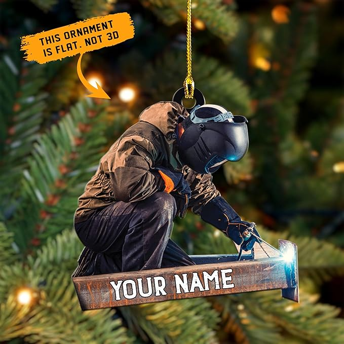 Custom Welder Style 04 Christmas Ornament