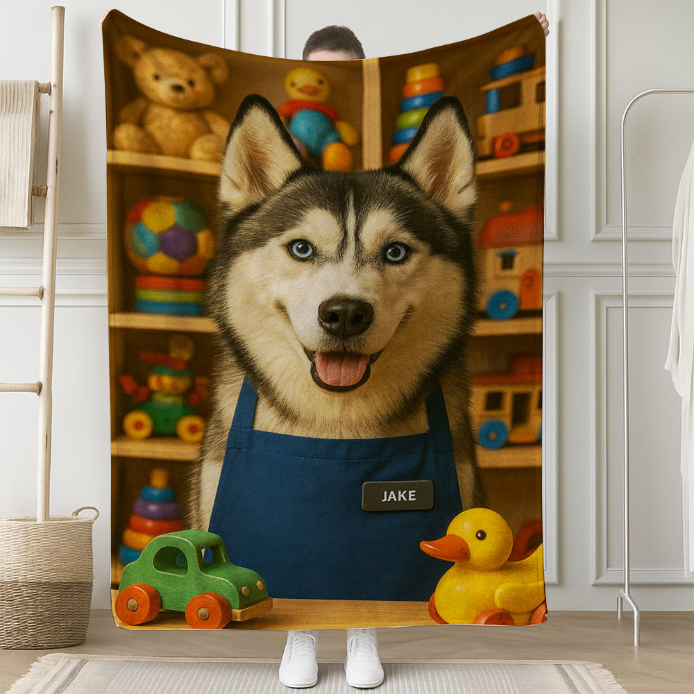 Custom Photo Toy Store Dog BlanketGift For Dog Lovers