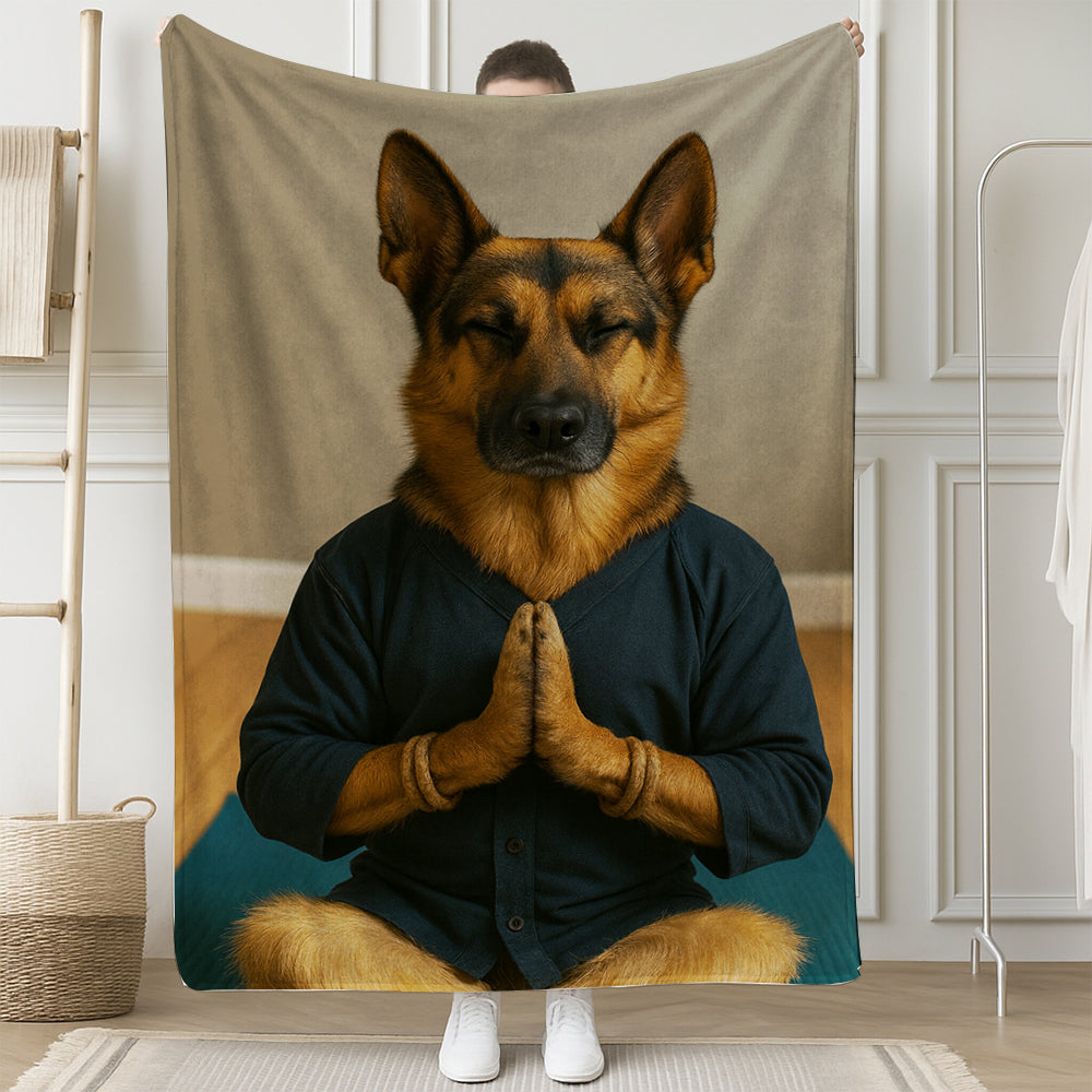 Custom Photo Yoga Dog BlanketGift For Dog Lovers