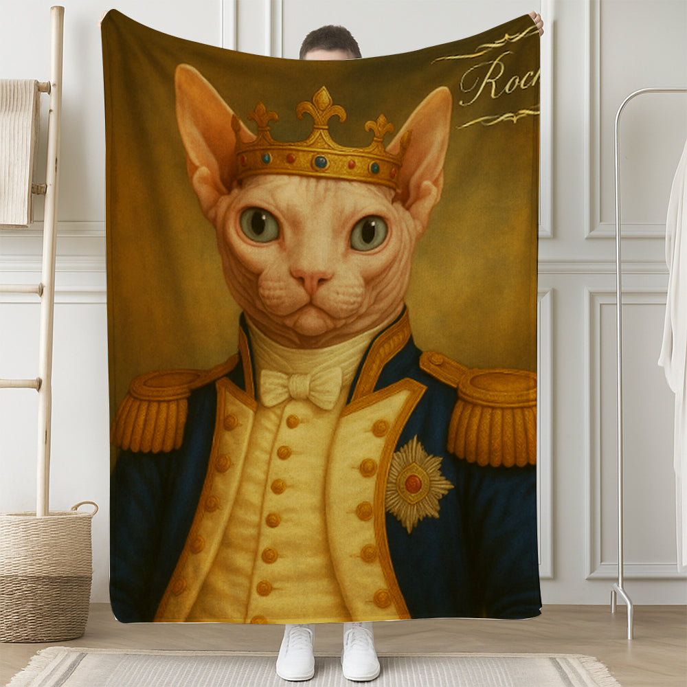 Custom Photo Great Captain Cat Blanket Gift For Cat Lovers