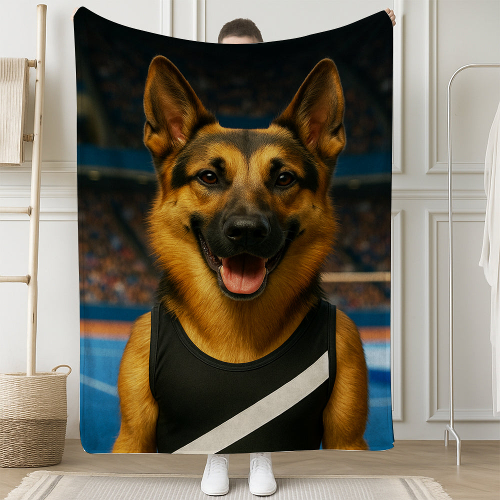 Custom Photo Gymnast Dog BlanketGift For Dog Lovers