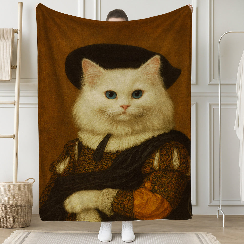Custom Photo Royal Cat Blanket Cat Lover Gifts