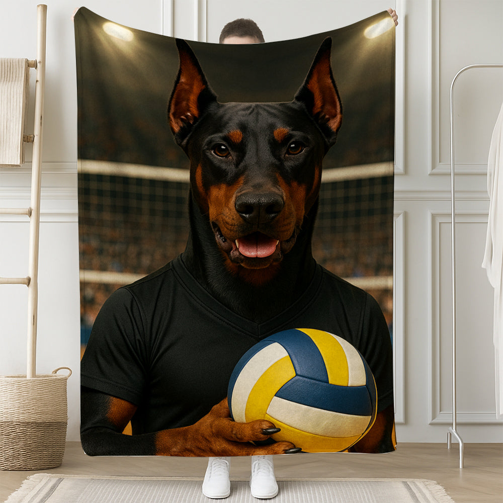 Custom Photo Volleyball Player Dog BlanketGift For Dog Lovers