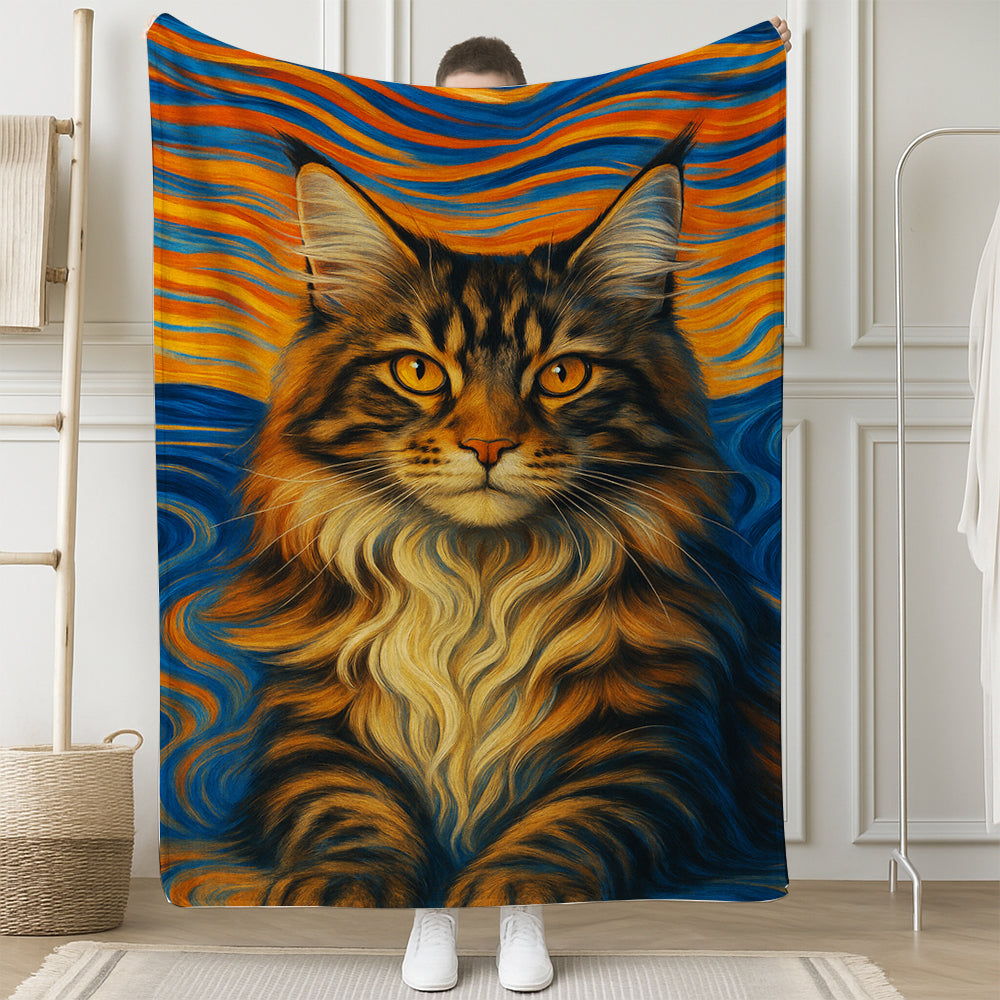 Custom Cat Portrait Expressionist Art
