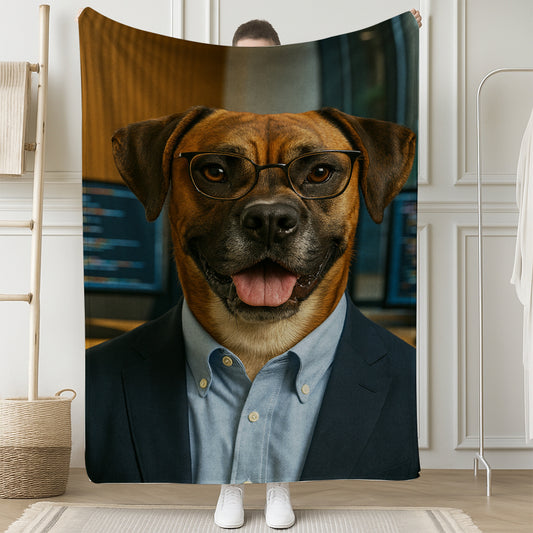 Custom Photo Software Developer Dog BlanketGift For Dog Lovers
