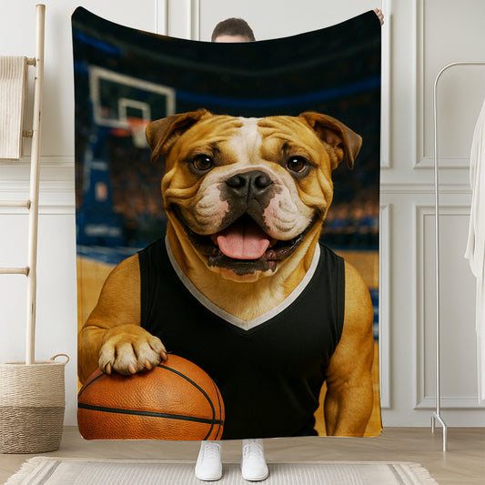Custom Photo Basketball Player Dog BlanketGift For Dog Lovers