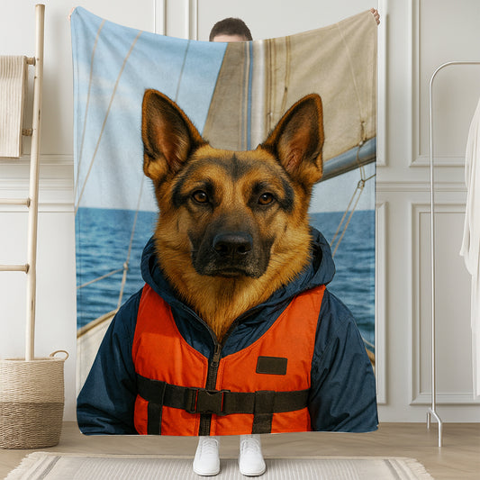 Custom Photo Sailor Dog BlanketGift For Dog Lovers