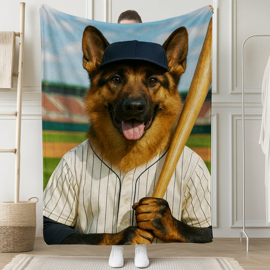 Custom Photo Baseball Player Dog Gift For Dog Lovers