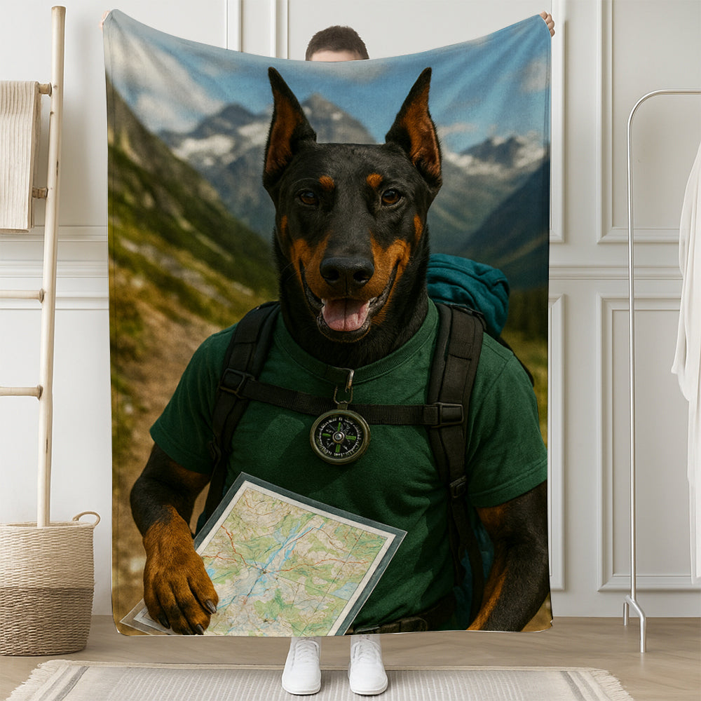 Custom Photo Explorer Hiking Dog BlanketGift For Dog Lovers
