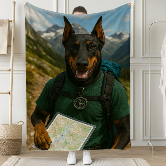 Custom Photo Explorer Hiking Dog BlanketGift For Dog Lovers