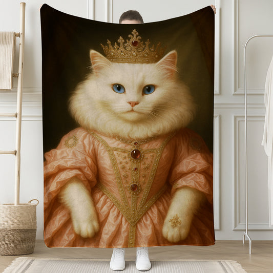 Custom Cat Queen Royal Blanket