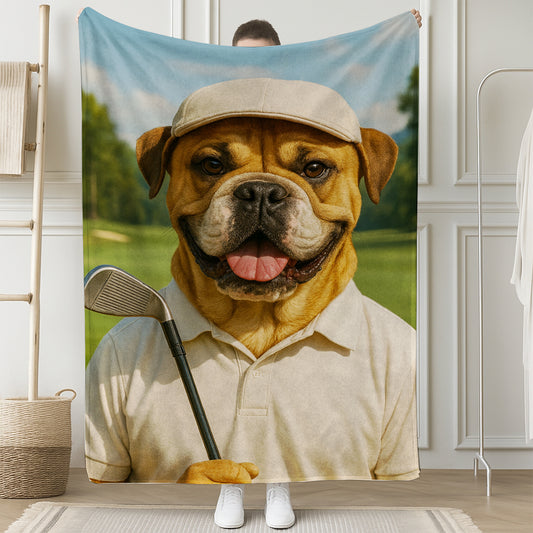Custom Photo Golfer Dog Gift For Dog Lovers