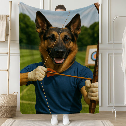 Custom Photo Archery Dog BlanketGift For Dog Lovers