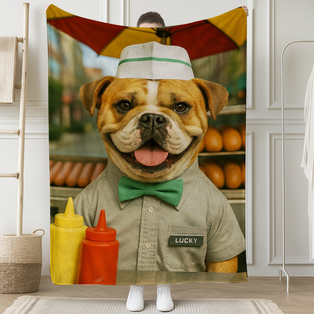 Custom Photo Hot Dog BlanketGift For Dog Lovers
