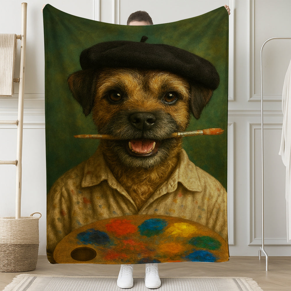 Custom Photo Artist Dog BlanketGift For Dog Lovers