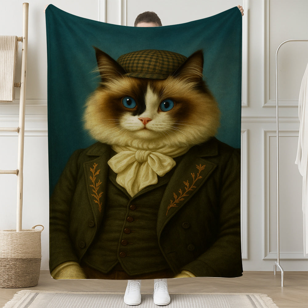 Custom Photo Detective Cat Blanket Gift For Cat Lovers