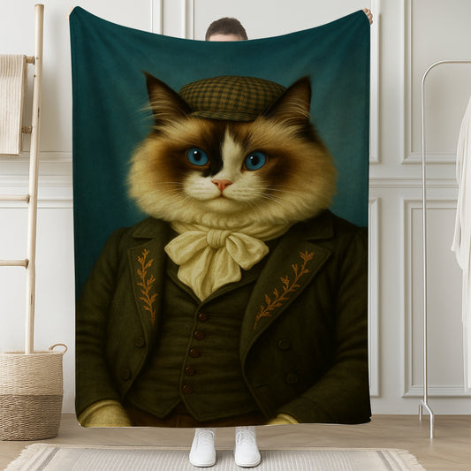 Custom Photo Detective Cat Blanket Gift For Cat Lovers