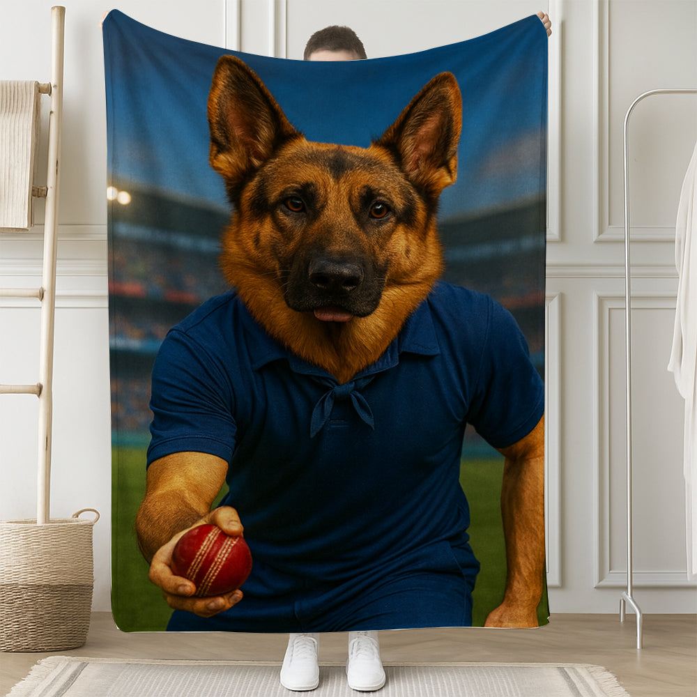 Custom Photo Bowler Dog BlanketGift For Dog Lovers