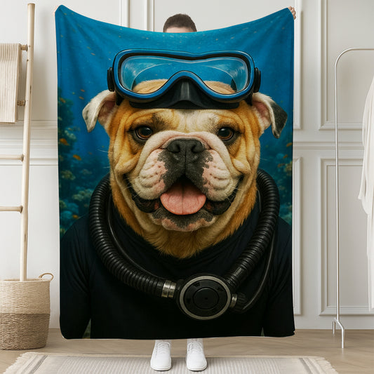 Custom Photo Scuba Diving Dog Gift For Dog Lovers