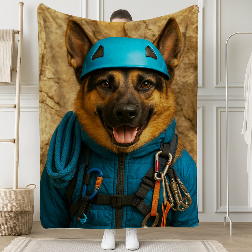 Custom Photo Climber Dog BlanketGift For Dog Lovers