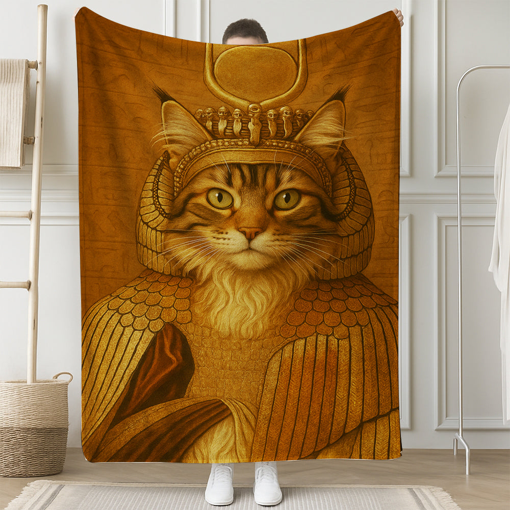 Custom Photo Cleopawtra Cat Blanket Gift For Cat Lovers