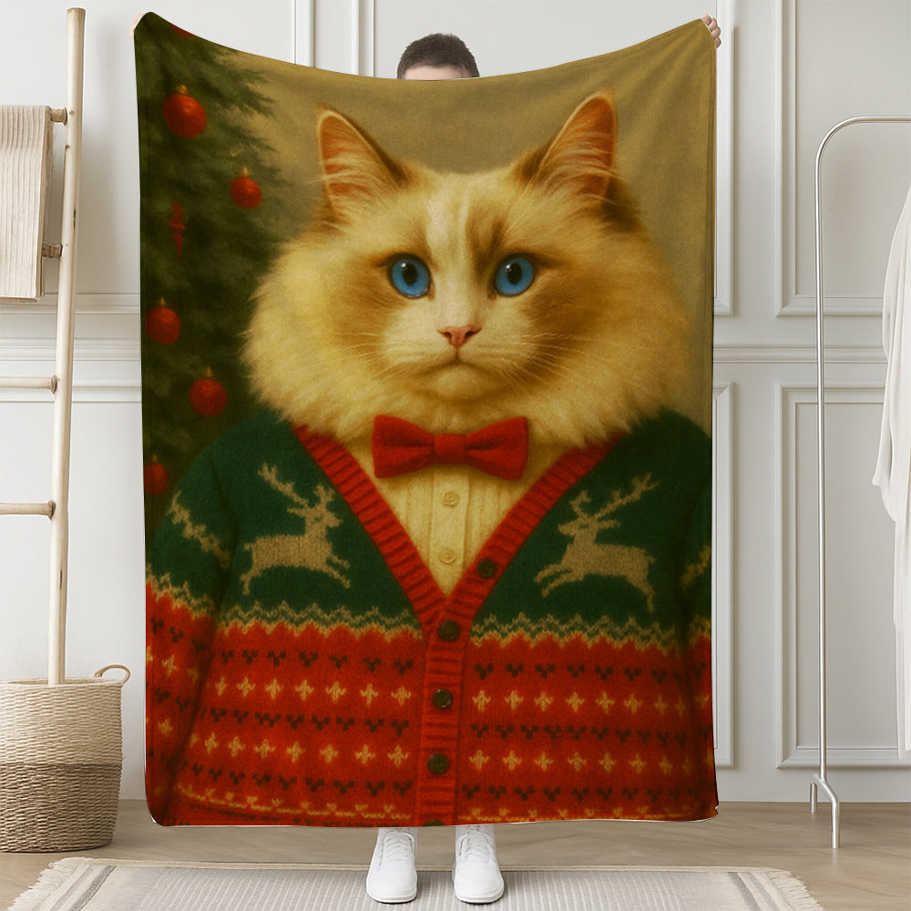 Custom Photo Christmas Dog Blanket Gift For Dog Lovers