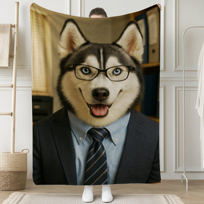 Custom Photo Accountant Dog BlanketGift For Dog Lovers