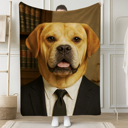 Custom Photo Lawyer Dog BlanketGift For Dog Lovers
