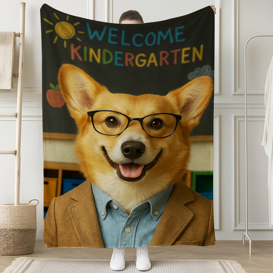 Custom Photo Kindergarten Teacher BlanketGift For Dog Lovers