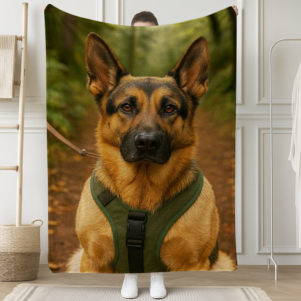 Custom Photo Hiking Dog BlanketGift For Dog Lovers