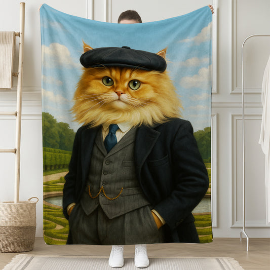 Custom Photo Pawky Blinder Cat Blanket