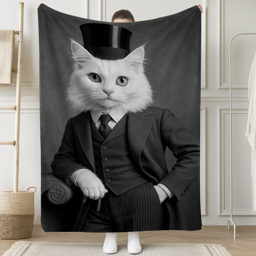 Custom Photo Gentleman Cat Gift For Cat Lovers