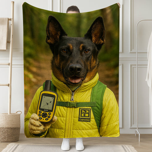 Custom Photo Geocaching Gps Adventure Dog BlanketGift For Dog Lovers