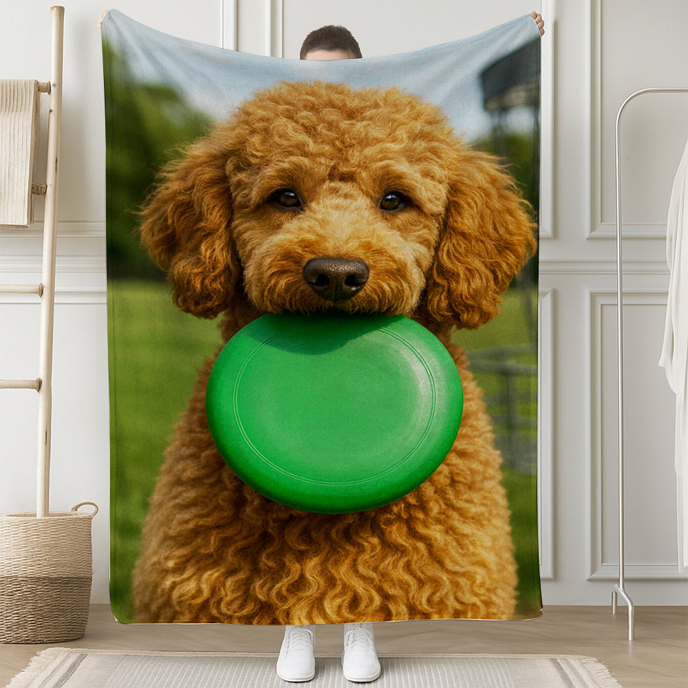 Custom Photo Disc Golf Dog BlanketGift For Dog Lovers