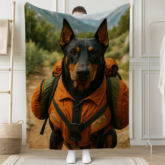 Custom Photo Backpacking Hiking Dog BlanketGift For Dog Lovers